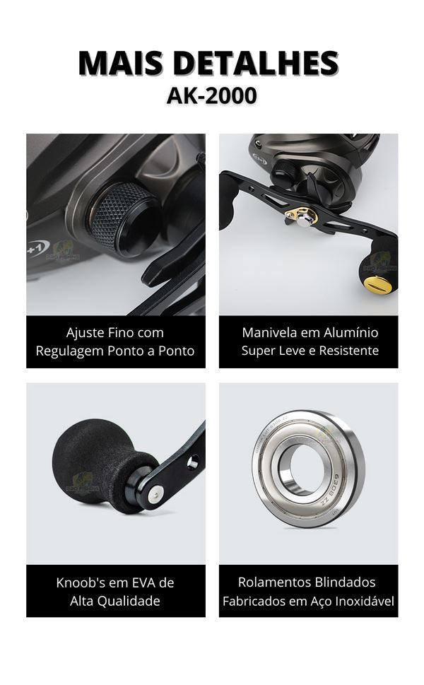 Nova Carretilha Premium LURE PRO AK-2000 JM1401